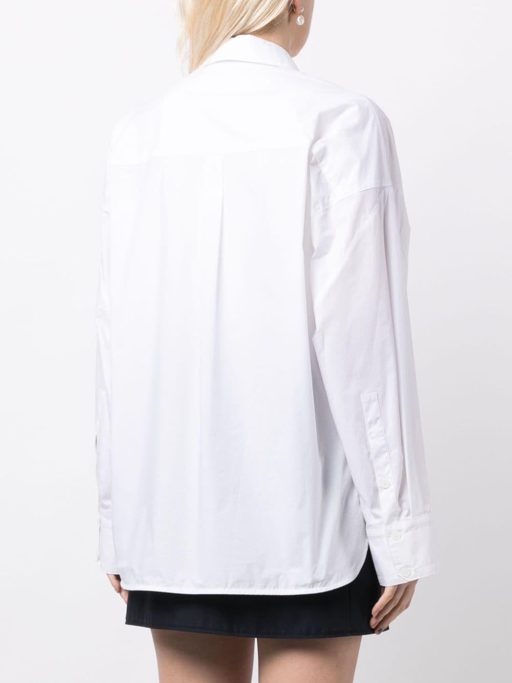 straight-point collar cotton shirt - 4