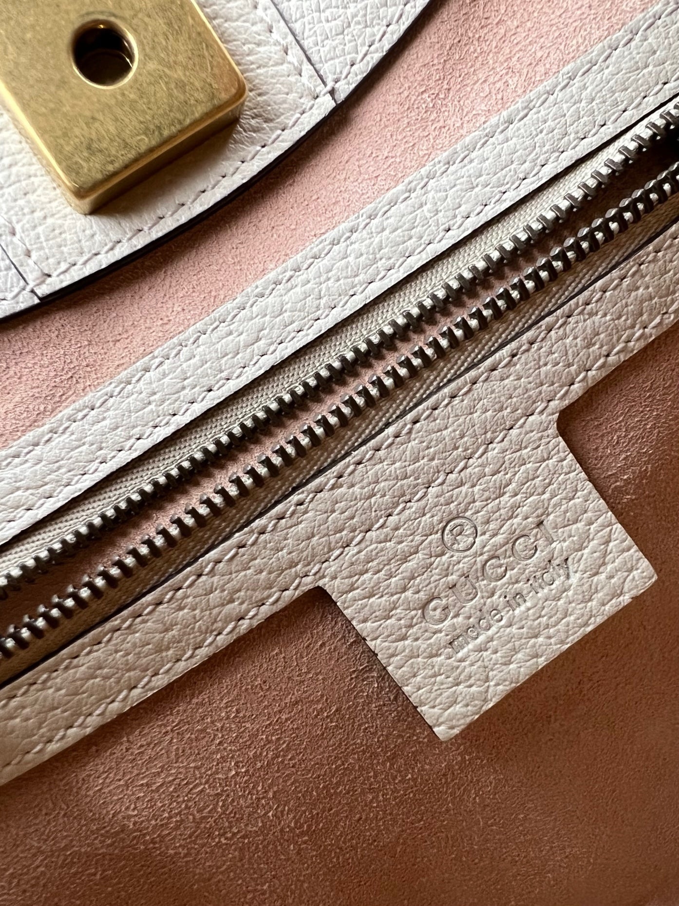 GUCCI Linea Medium Totem Web Stripped Yellow Butterfly Top Handle Bag Preowned - 4