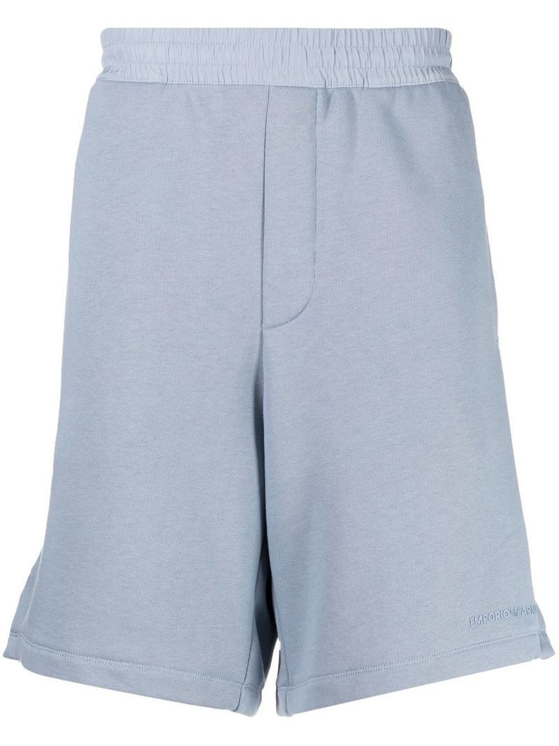 elasticated-waist bermuda shorts 1