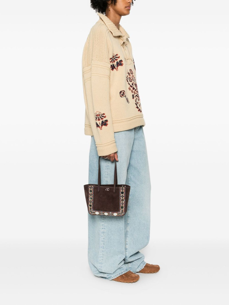 Valentino Nellcôte suede shoulder bag outlook