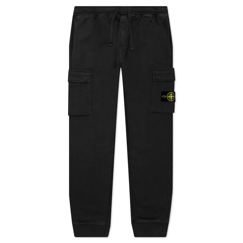 BRUSHED CARGO FLEECE PANTS - CHARCOAL - 1