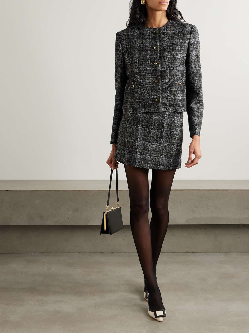 BLAZÉ MILANO Lulua checked wool-blend bouclé jacket outlook
