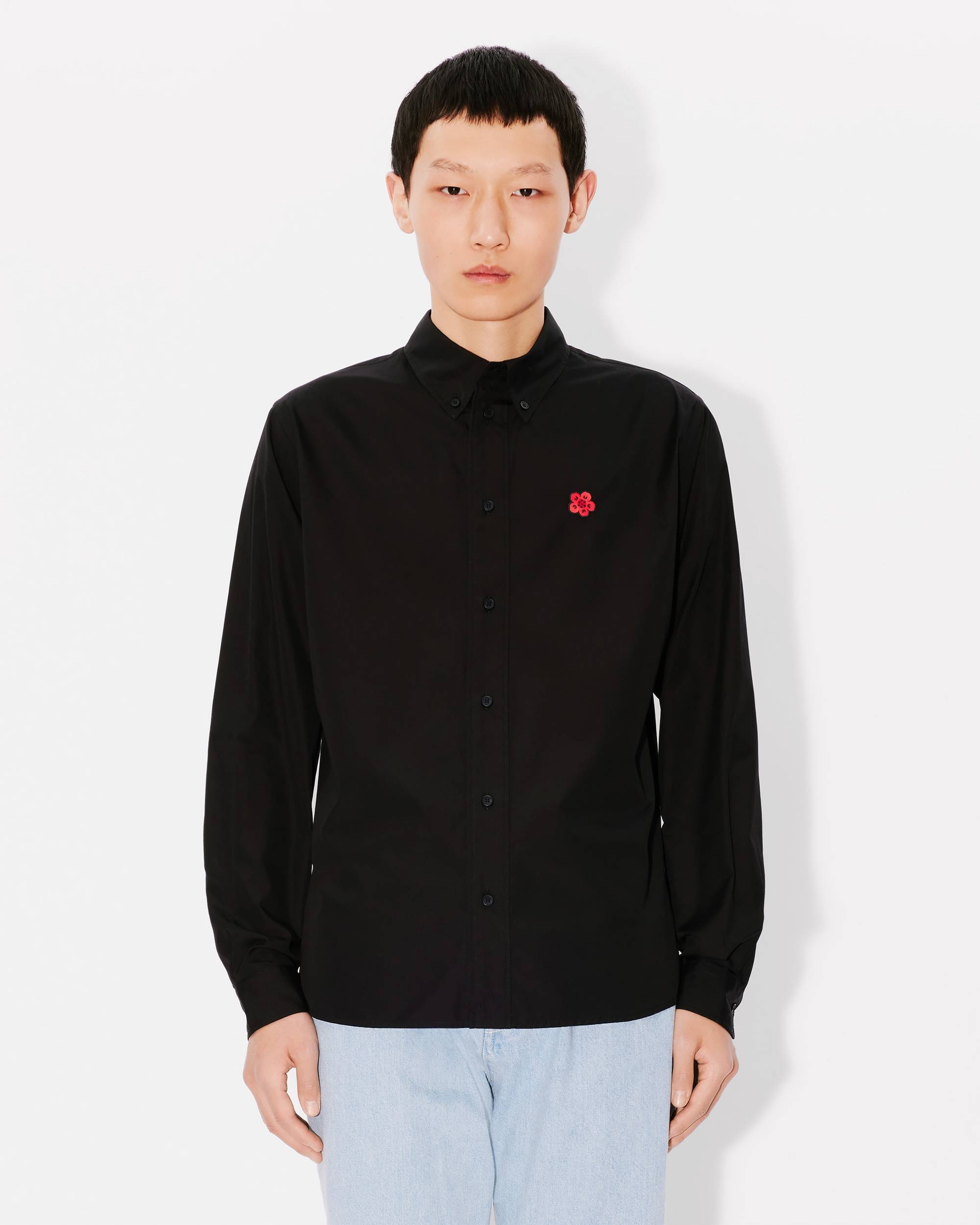 'Boke Flower' embroidered casual shirt - 3