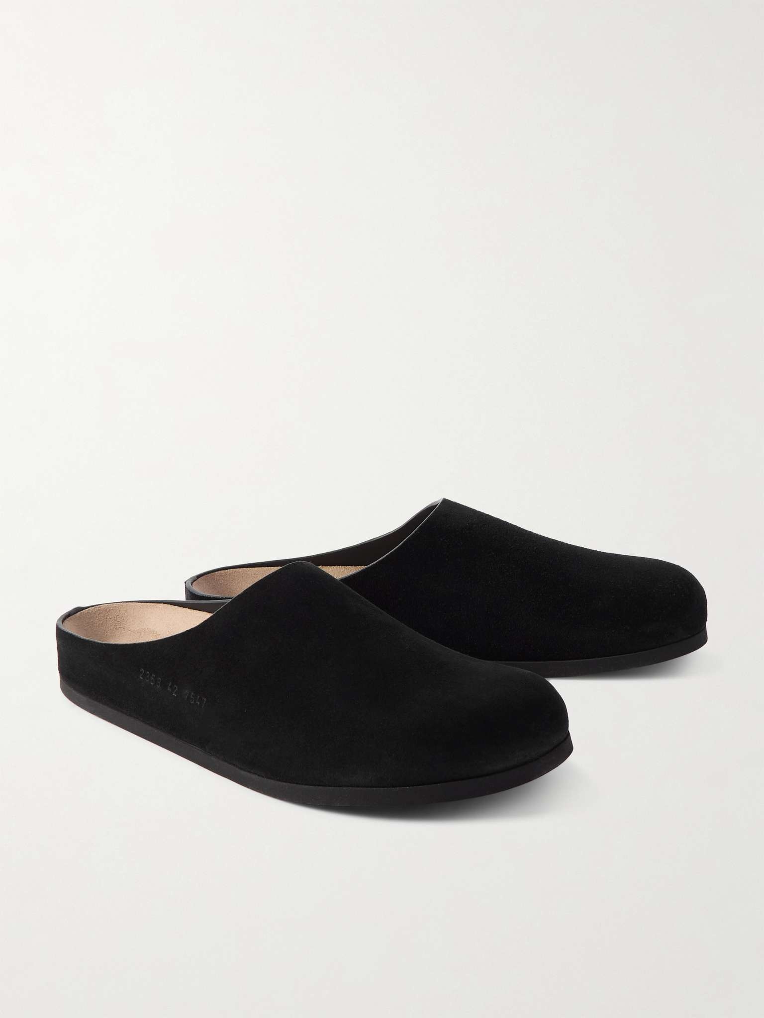Logo-Debossed Suede Clogs - 4