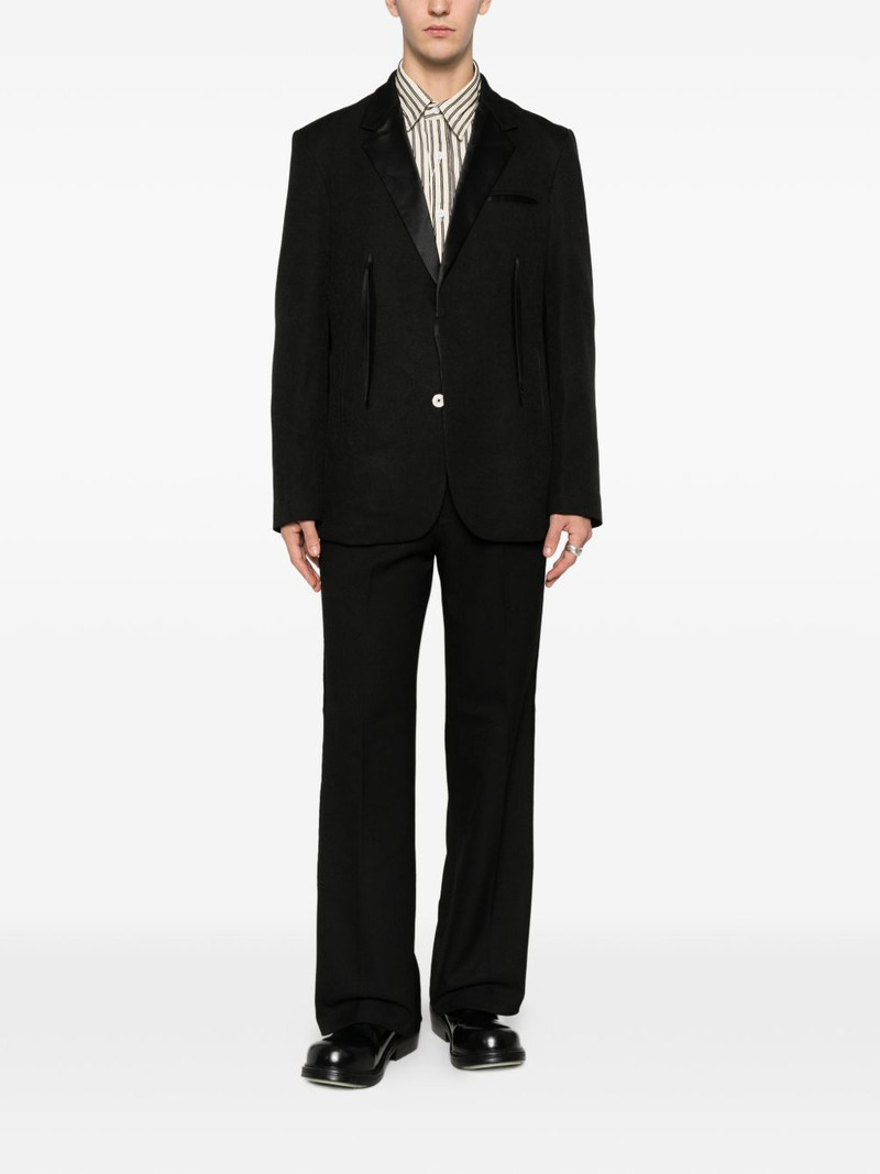 Kiko Kostadinov x Levi's satin trim suit trousers outlook