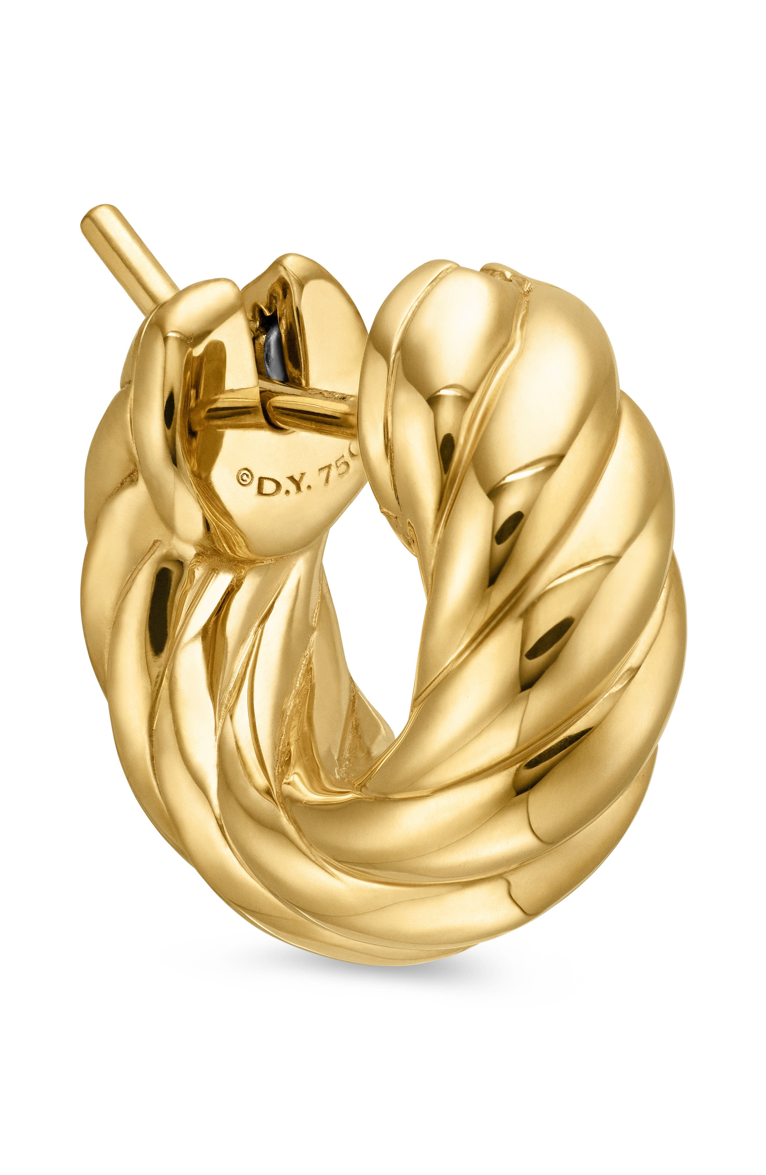 David Yurman Sculpted Cable Hoop Earrings in 18K Yellow Gold at Nordstrom - 4