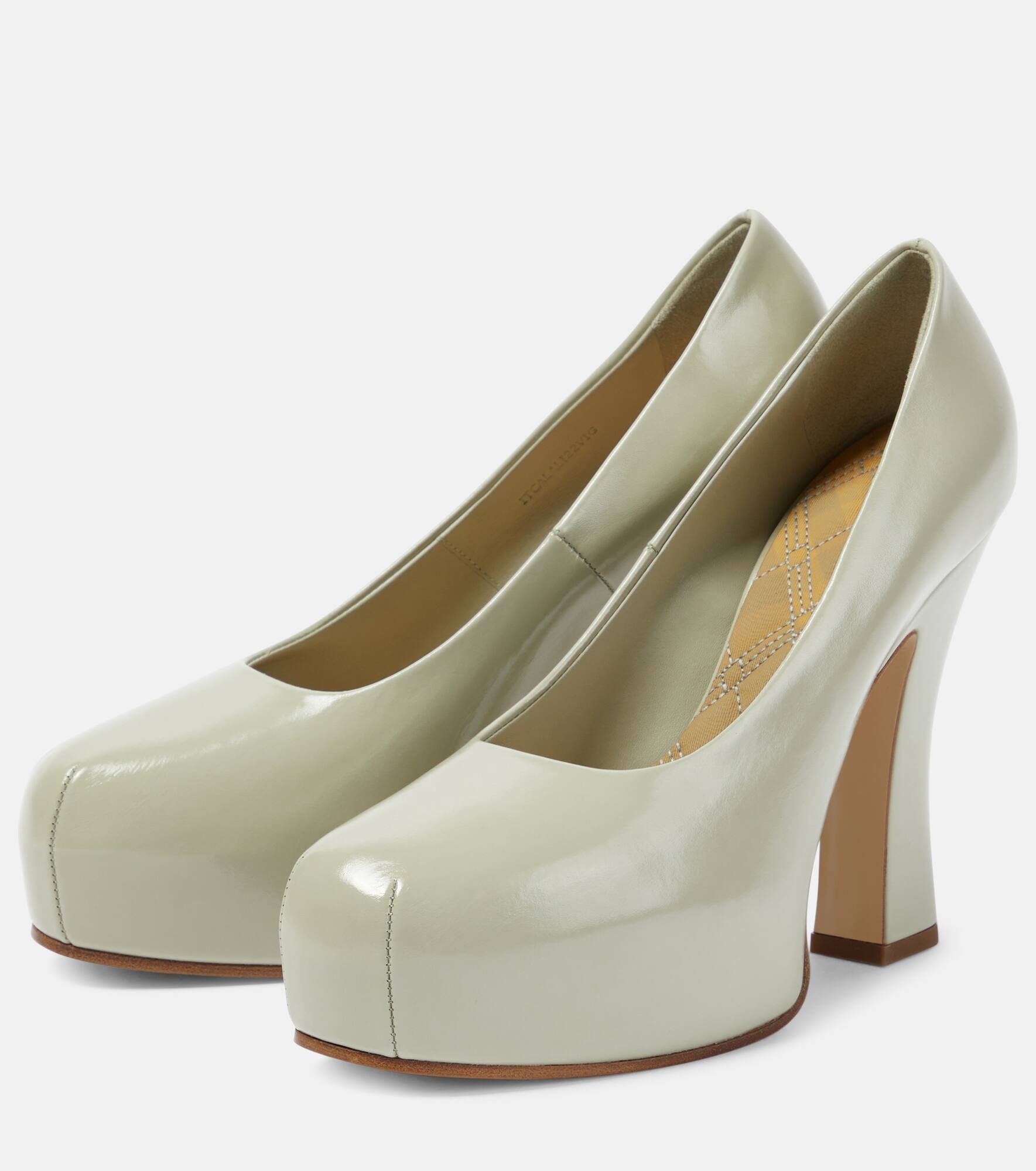 130 leather platform pumps - 5