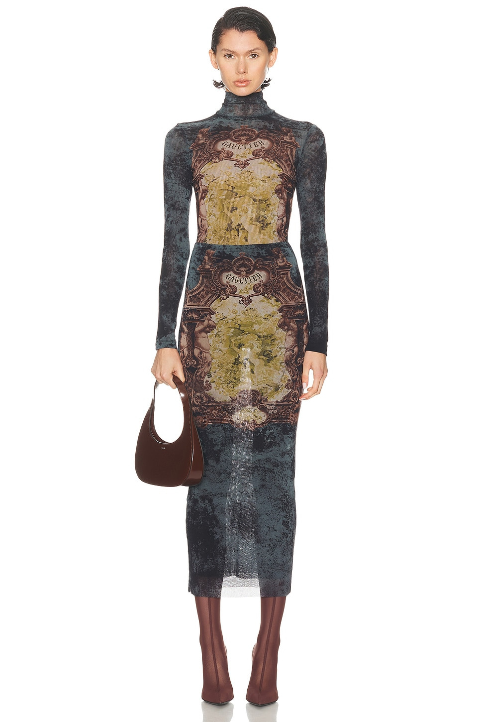 Medaillon Printed Long Skirt - 5