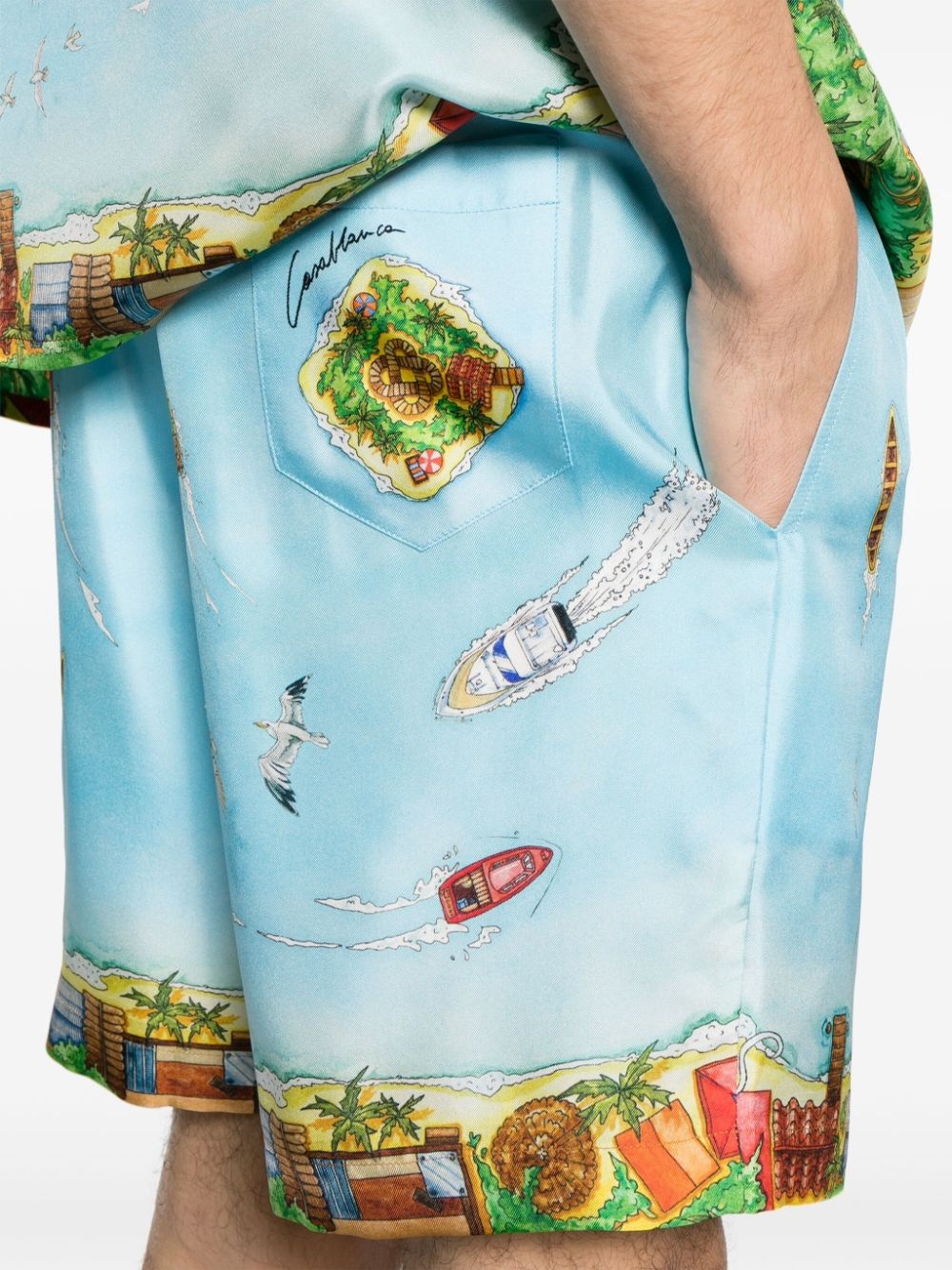 Maison Sur Piloti silk shorts - 5