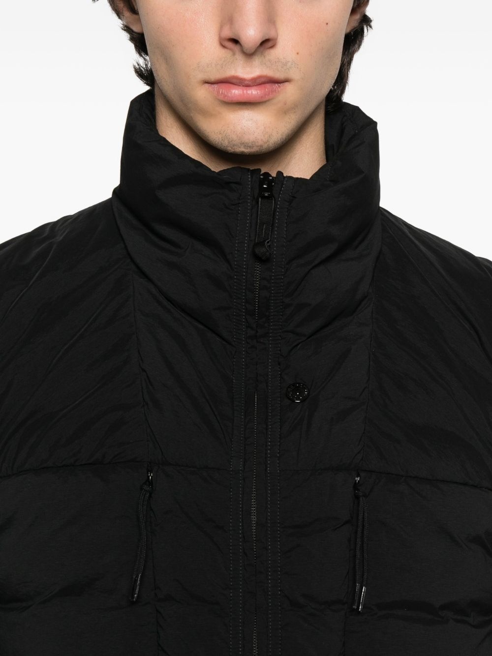 quilted high-neck vest - 5
