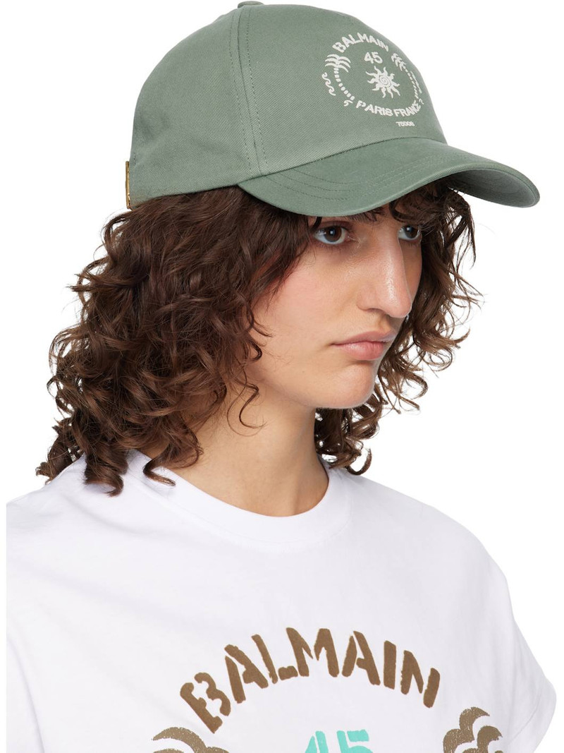 Balmain Green 'Balmain Paris' Cap outlook