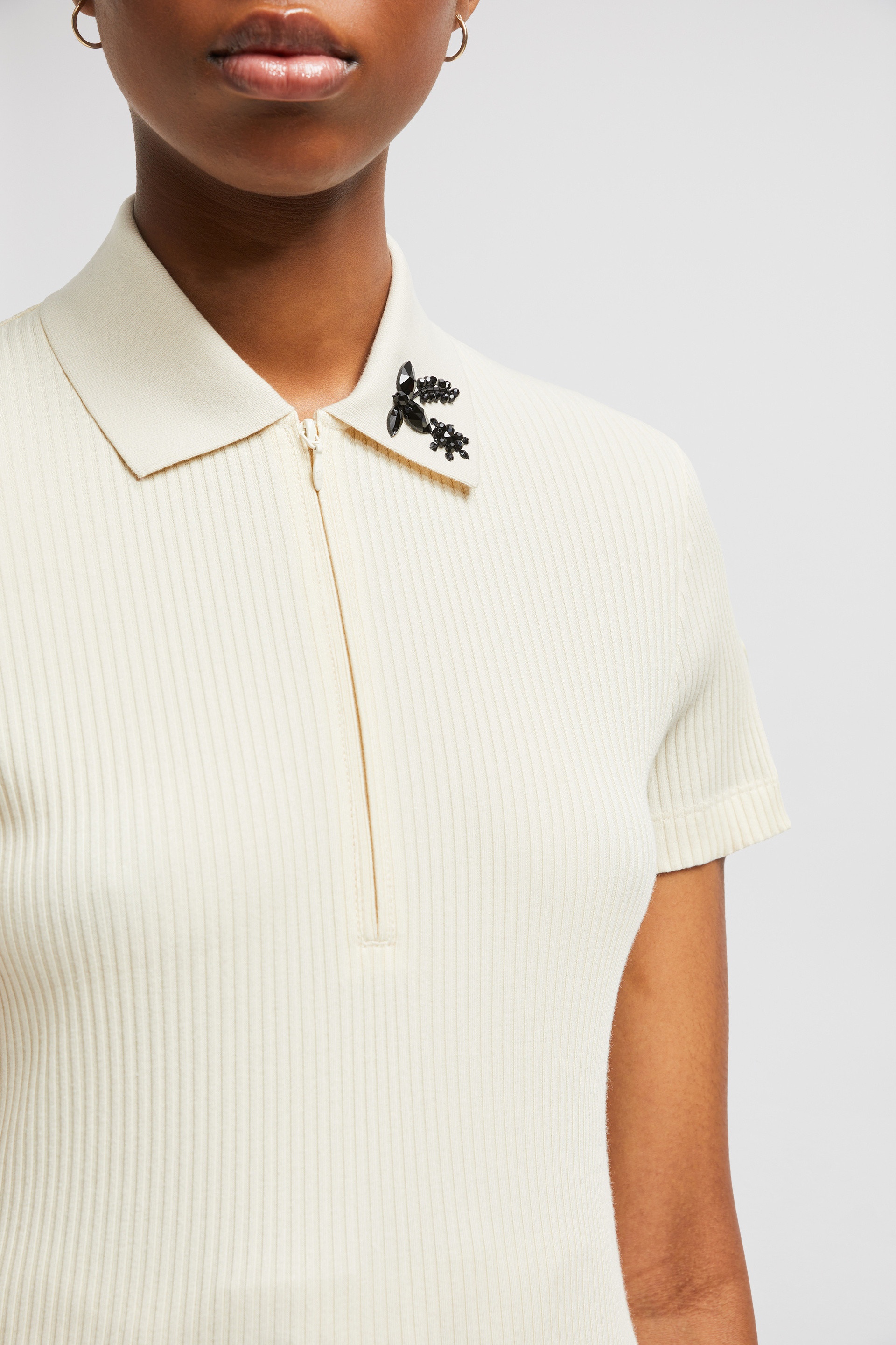 Hand-Beaded Cotton Polo Shirt - 6