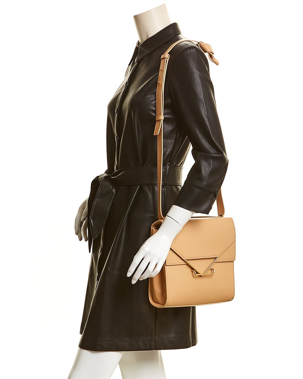 Bottega Veneta The Clip Leather Shoulder Bag - 3