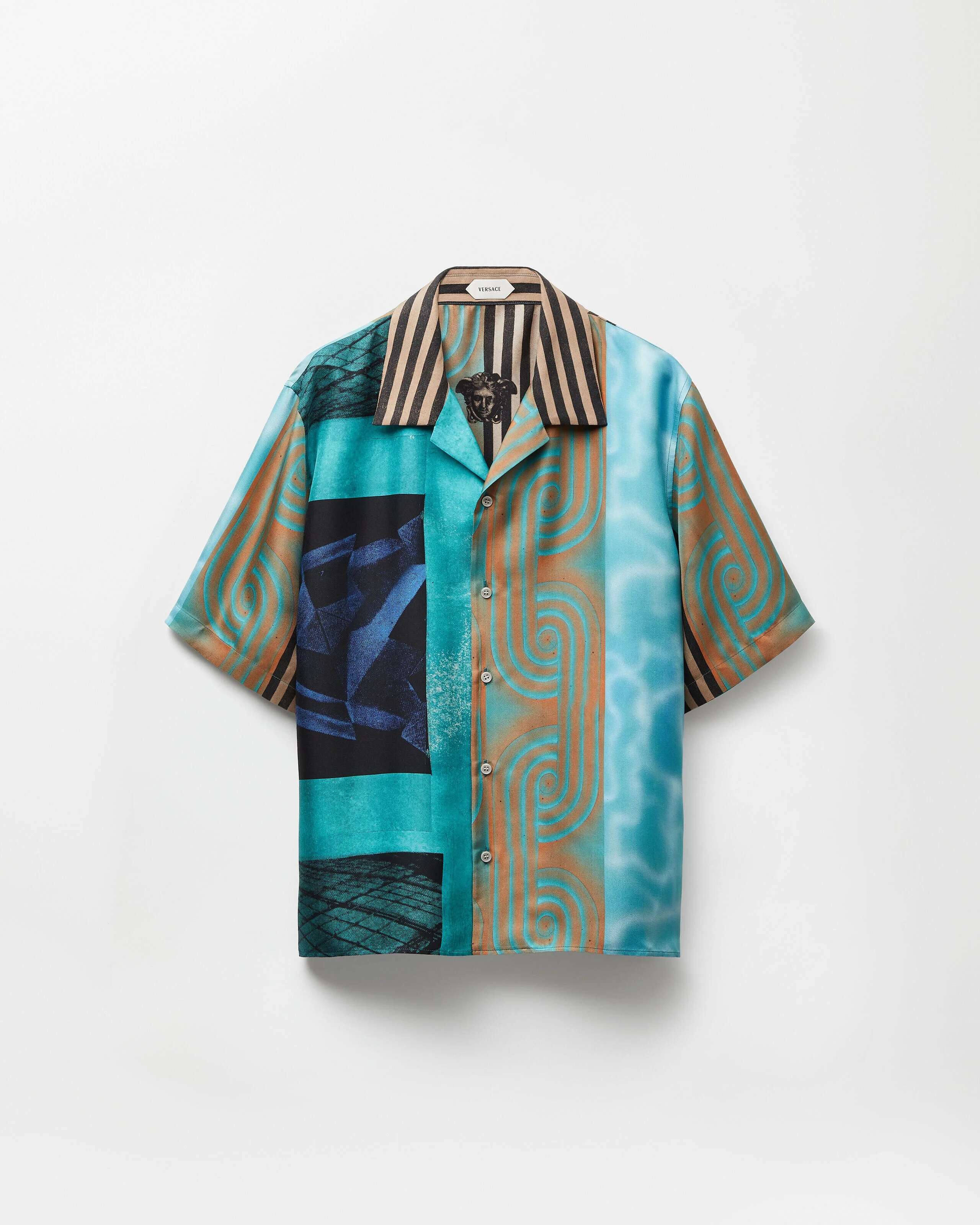 Printed Silk Twill Shirt - 1