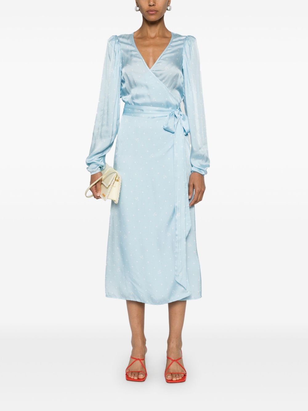 polka-dot wrap dress - 2