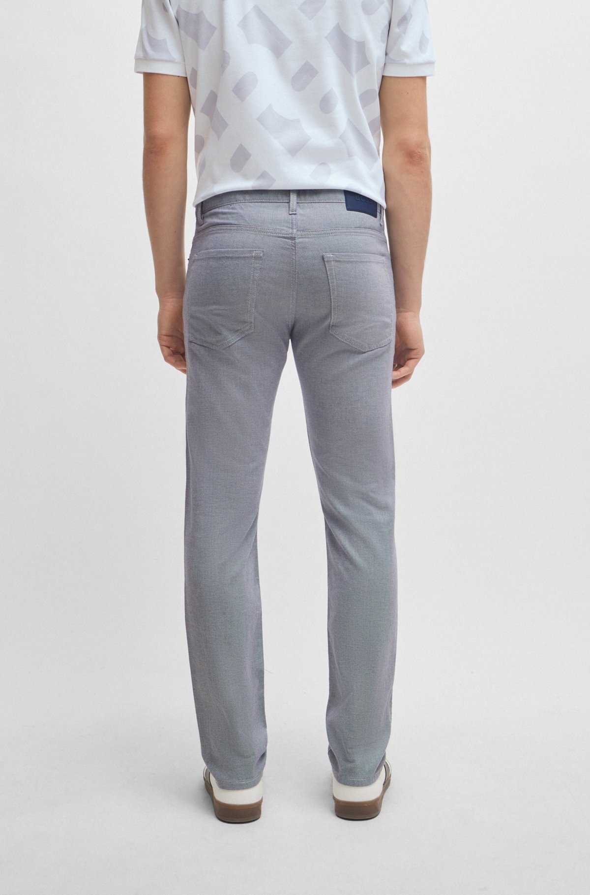 SLIM-FIT JEANS IN TWO-TONE STRETCH DENIM - 4