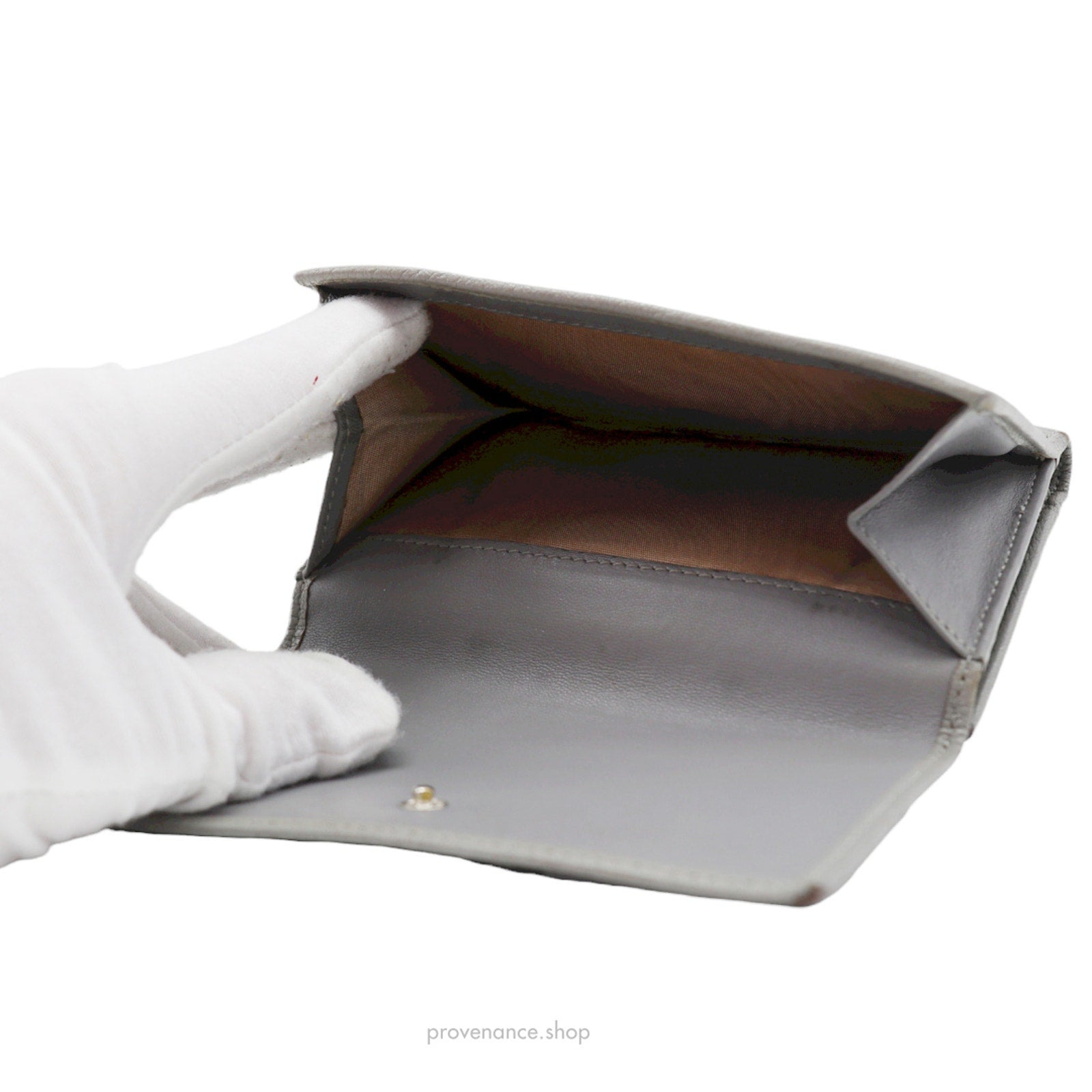 Givenchy Trifold Wallet - Grey Tumbled Leather - 5
