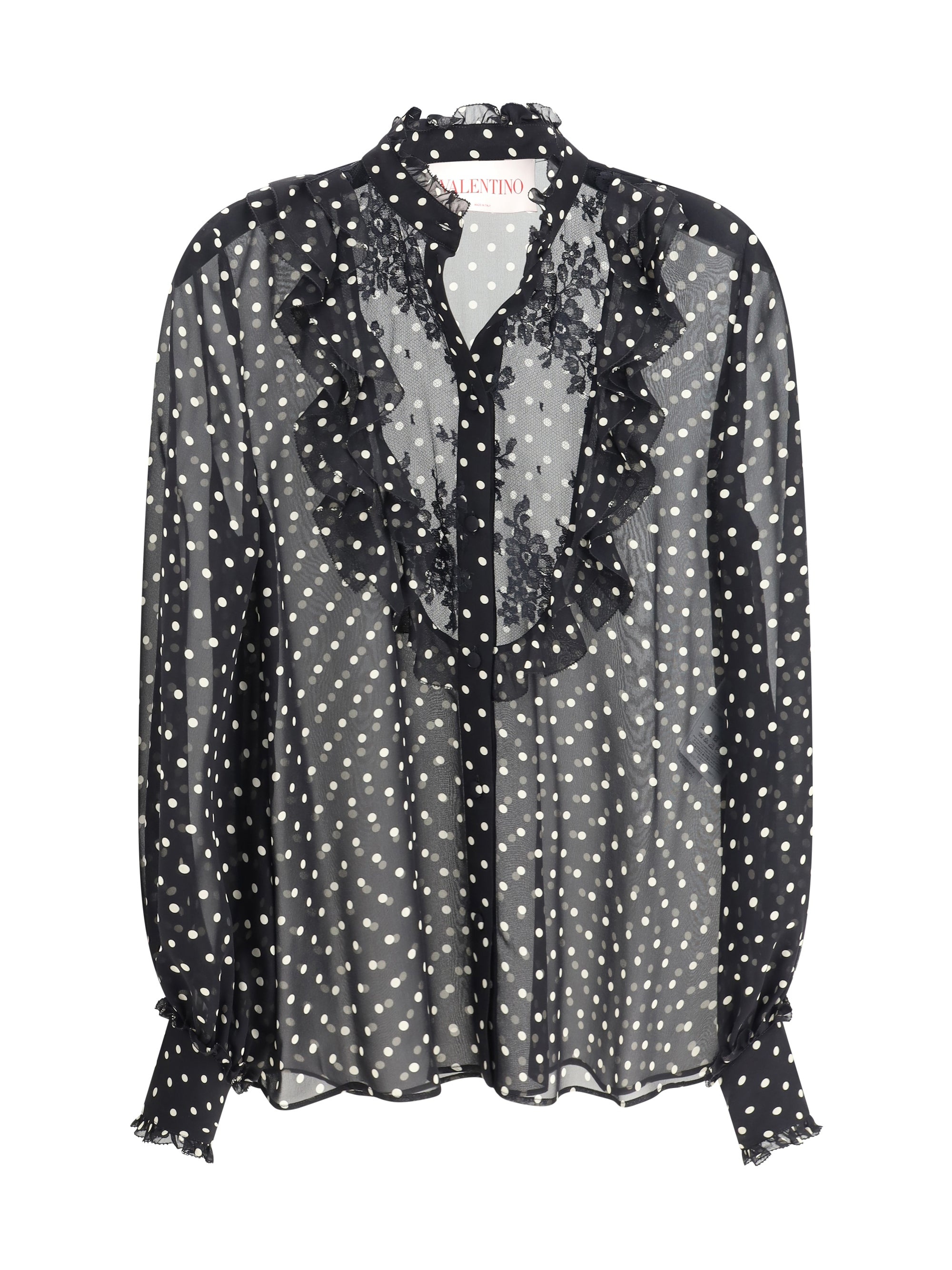 Valentino Women Shirt | Pattern | Light Georgette Pois M - 1