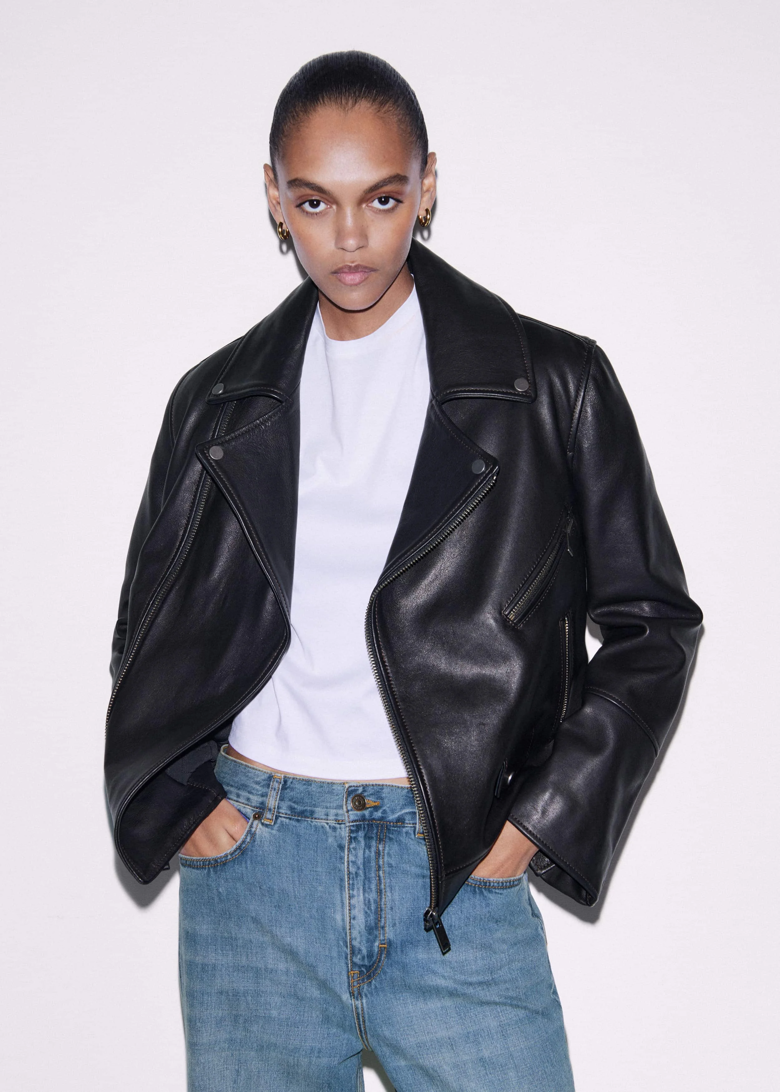 Oversized Biker Jacket - 1