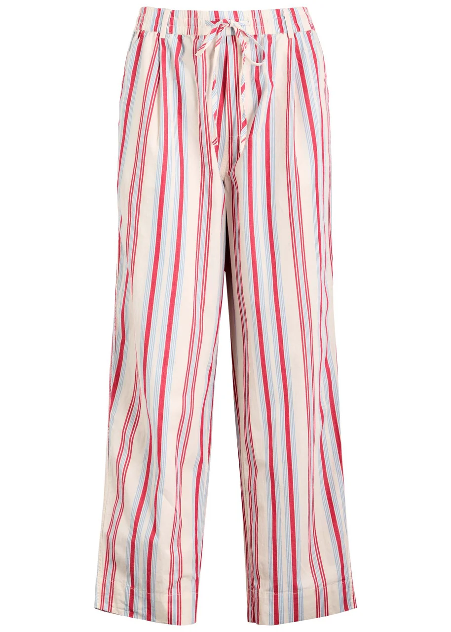 Damson Madder Georgia Striped Cotton Trousers - 1