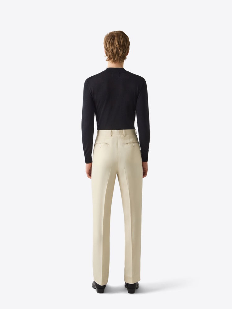 TROUSER 77 CREAM RAW SILK - 3