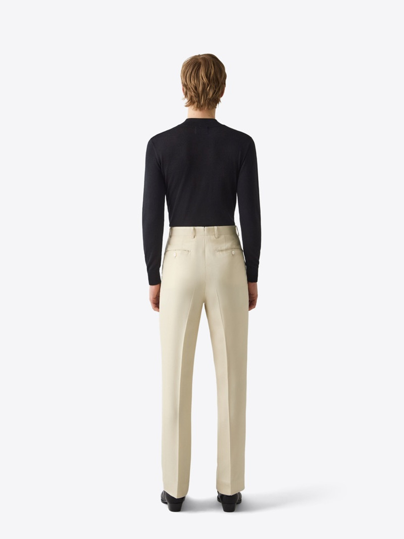 TROUSER 77 CREAM RAW SILK 3