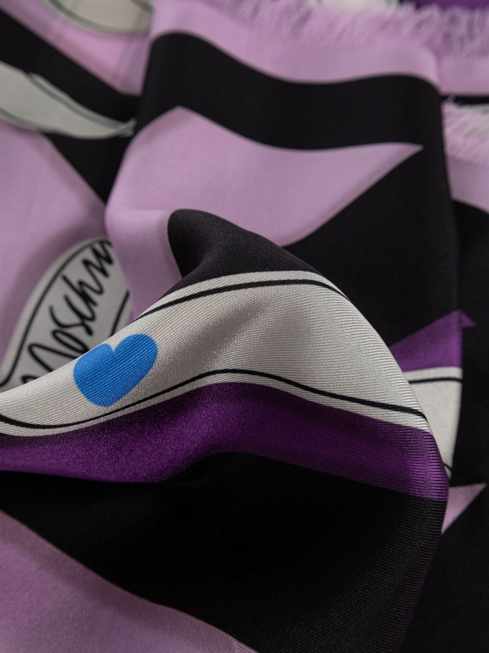 ribbon-striped silk scarf - 2