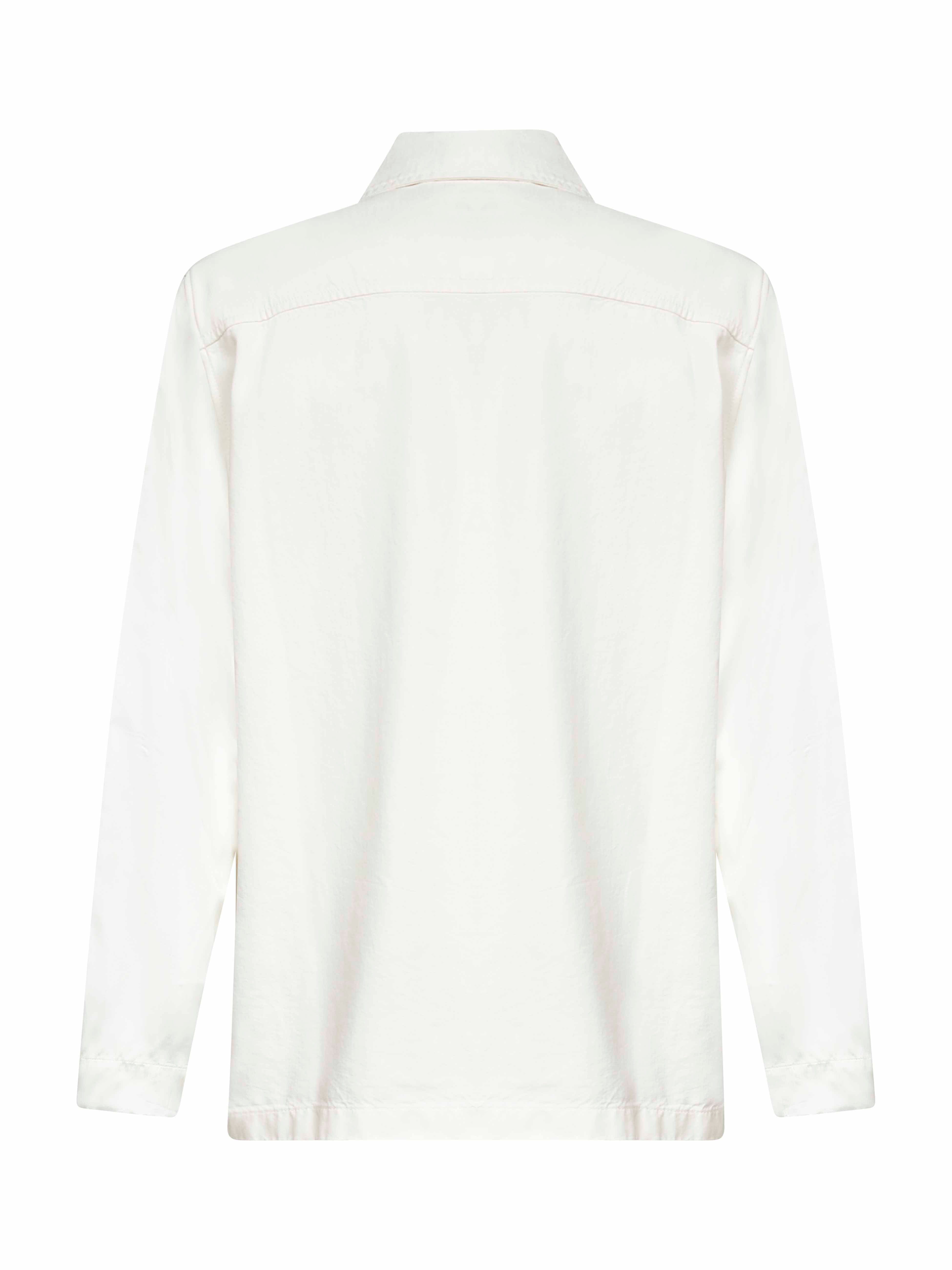White cotton and viscose popover shirt - 2