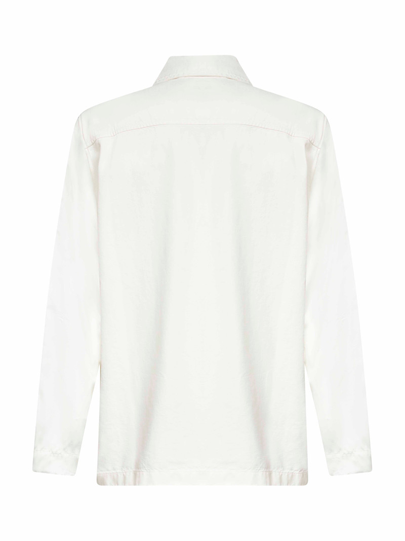 Dries Van Noten White cotton and viscose popover shirt outlook