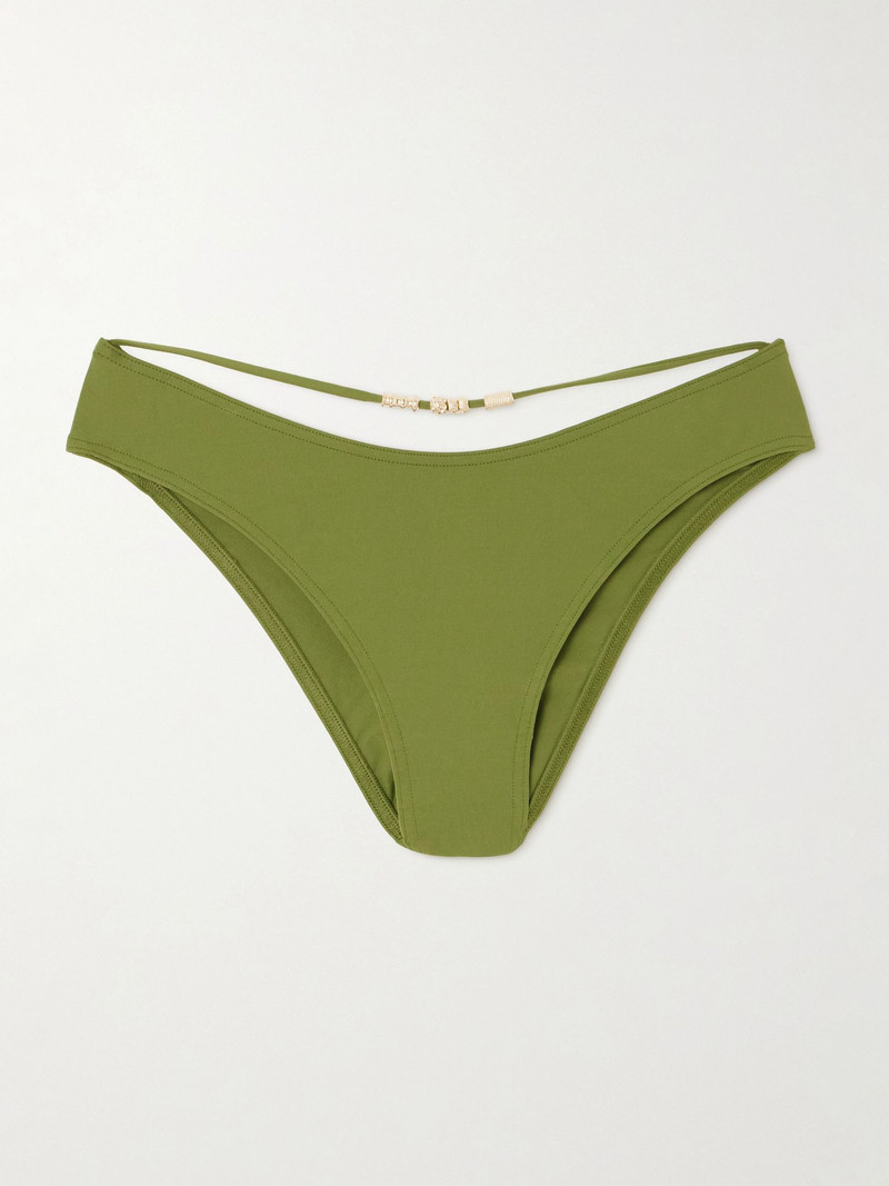 Lava cutout embellished bikini briefs Green 1