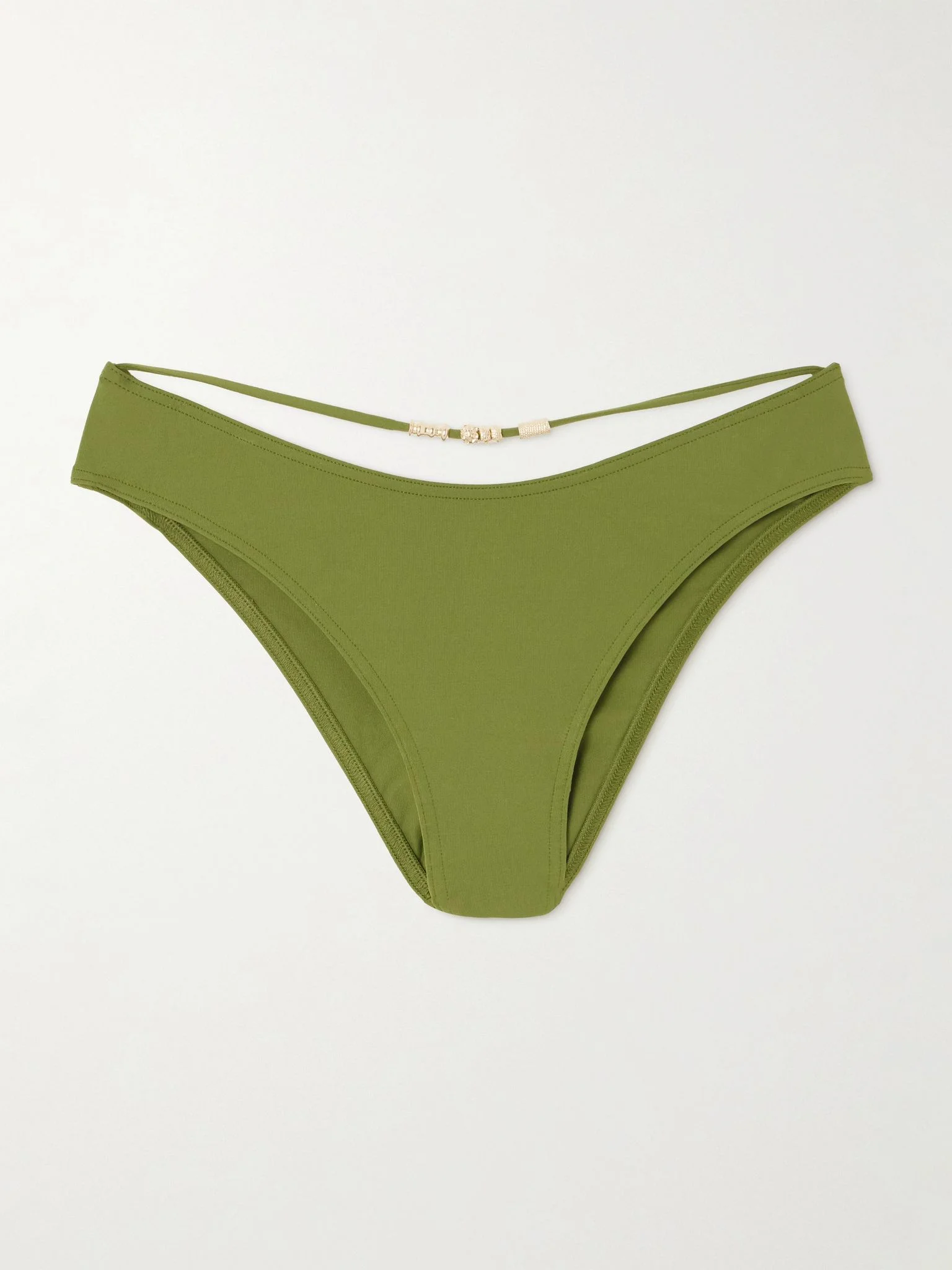 Lava cutout embellished bikini briefs Green - 1