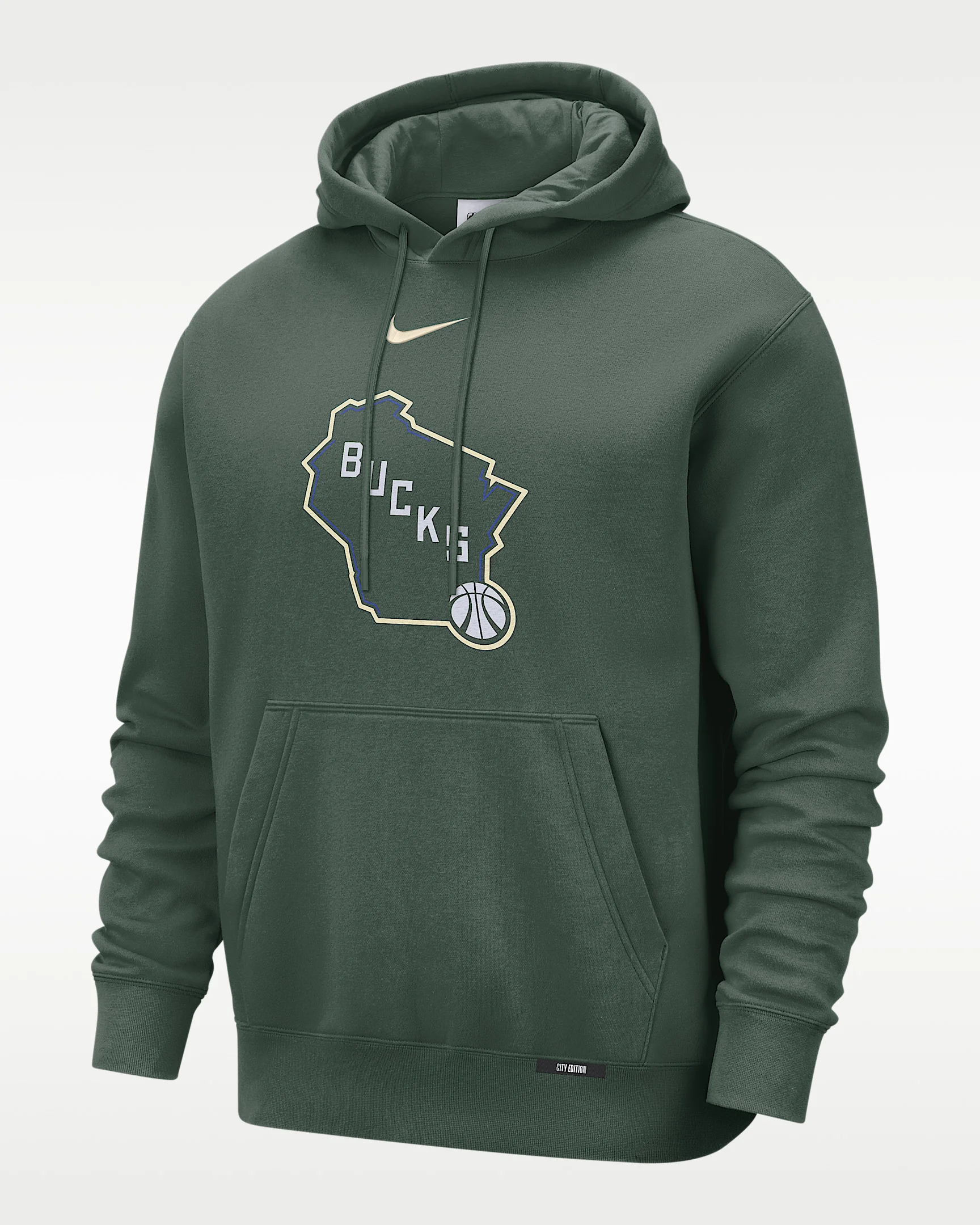 Milwaukee Bucks City Edition Men's Nike Club Hoodie - 1