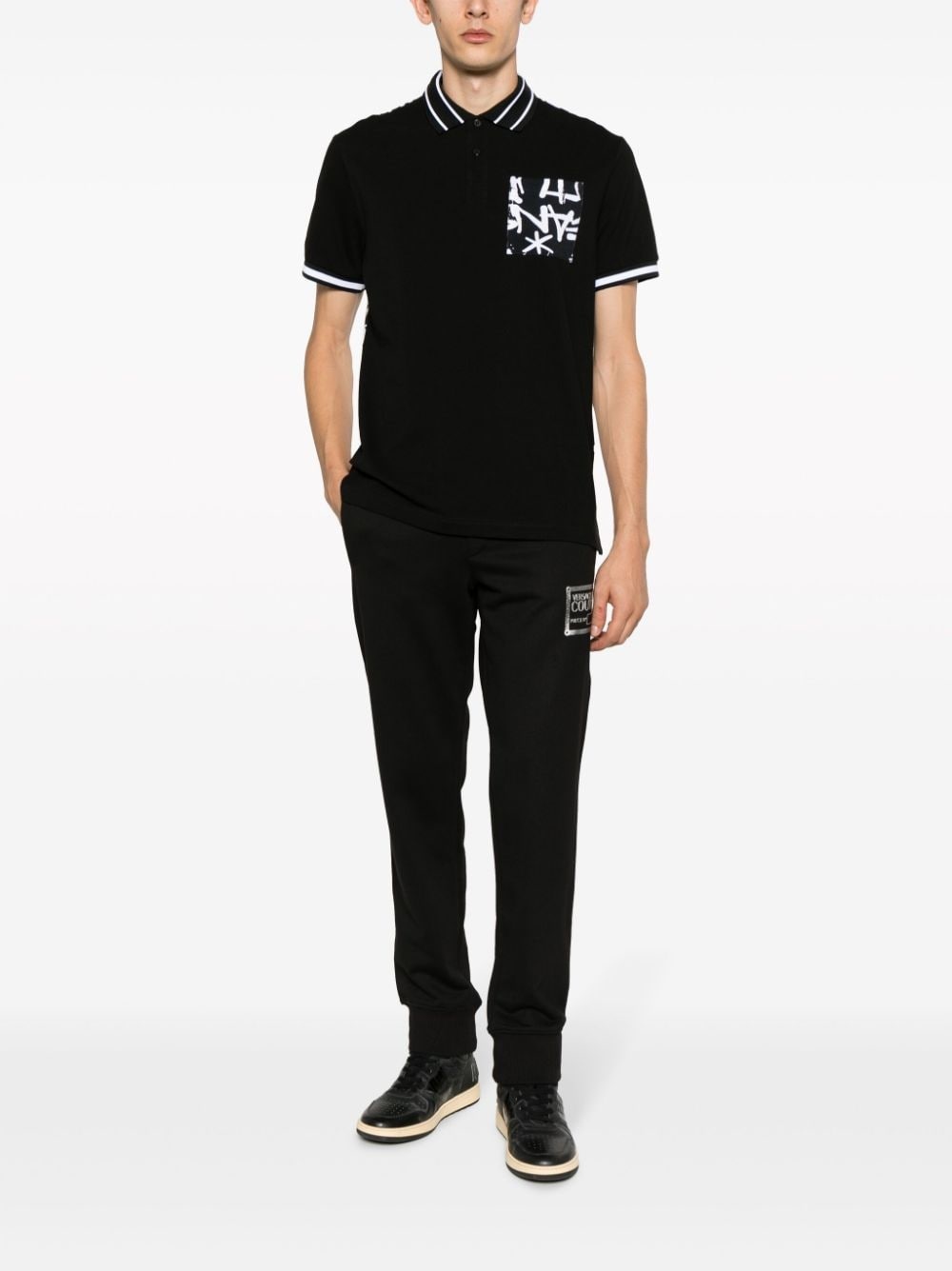 logo-print cotton track pants - 2