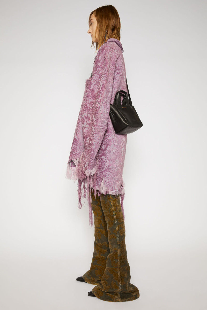 Mini leather tote bag black 5