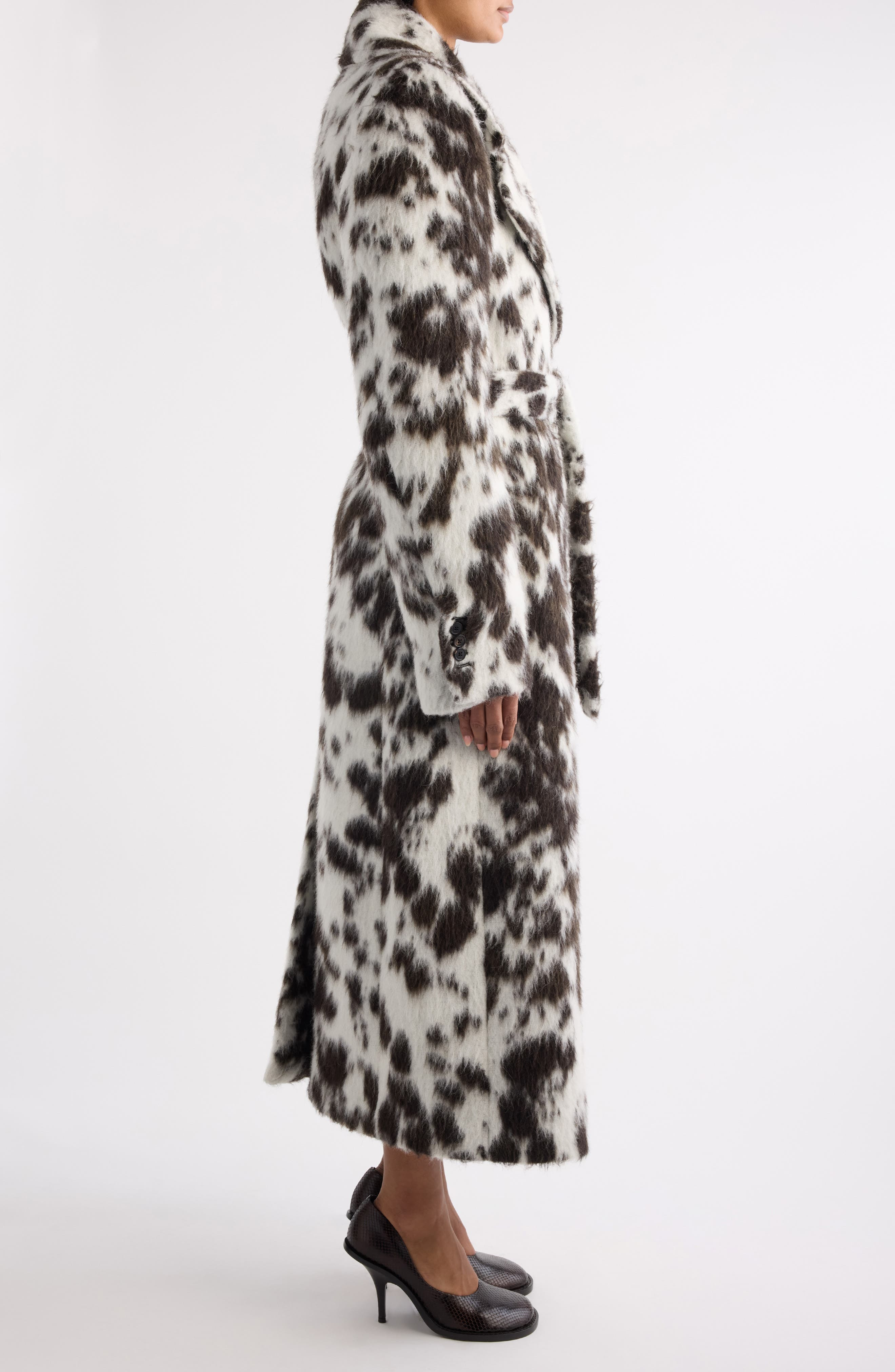 Dries Van Noten Rafaella Cow Print Faux Fur Jacket in Brown at Nordstrom - 2