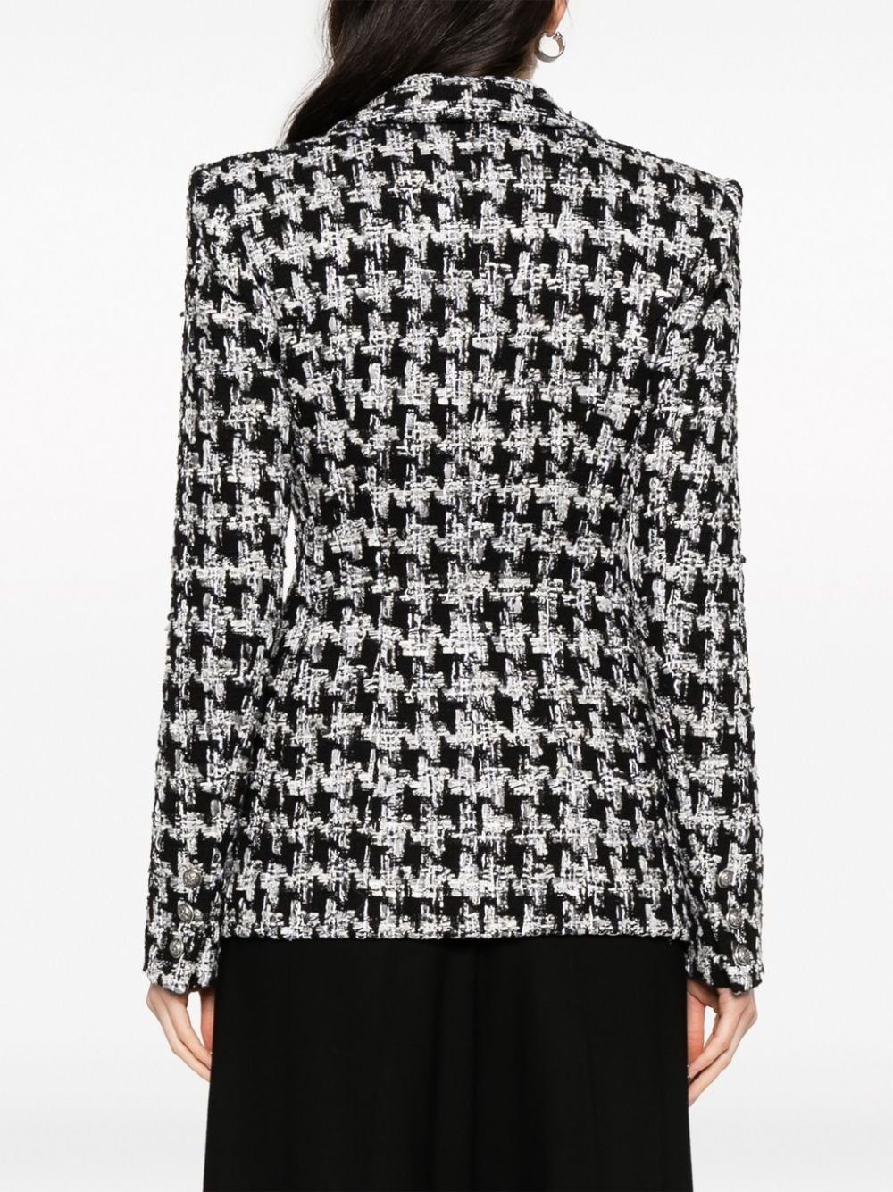 bouclÃ© houndstooth-pattern blazer - 4