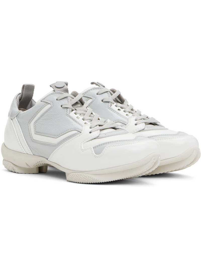 White & Gray Ostro Sneakers 4