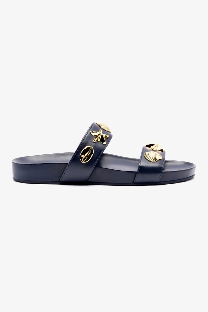 Madison Slide In Navy Leather 1