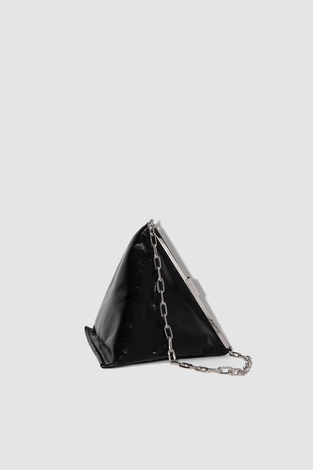 Prisma Black Creased Leather Top-Handle Bag - 2