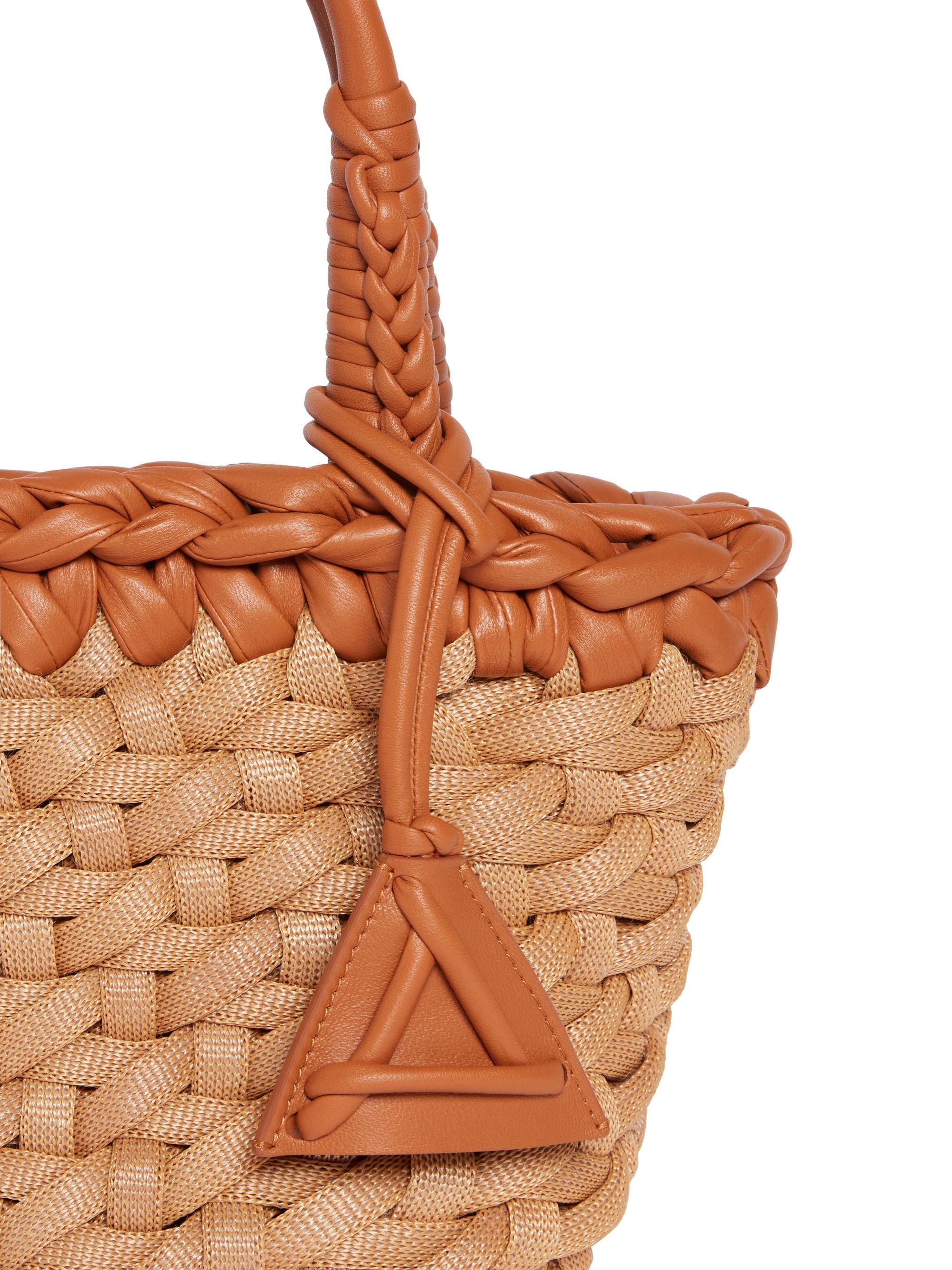 Icon Leather & Rafia Medium Tote - 7