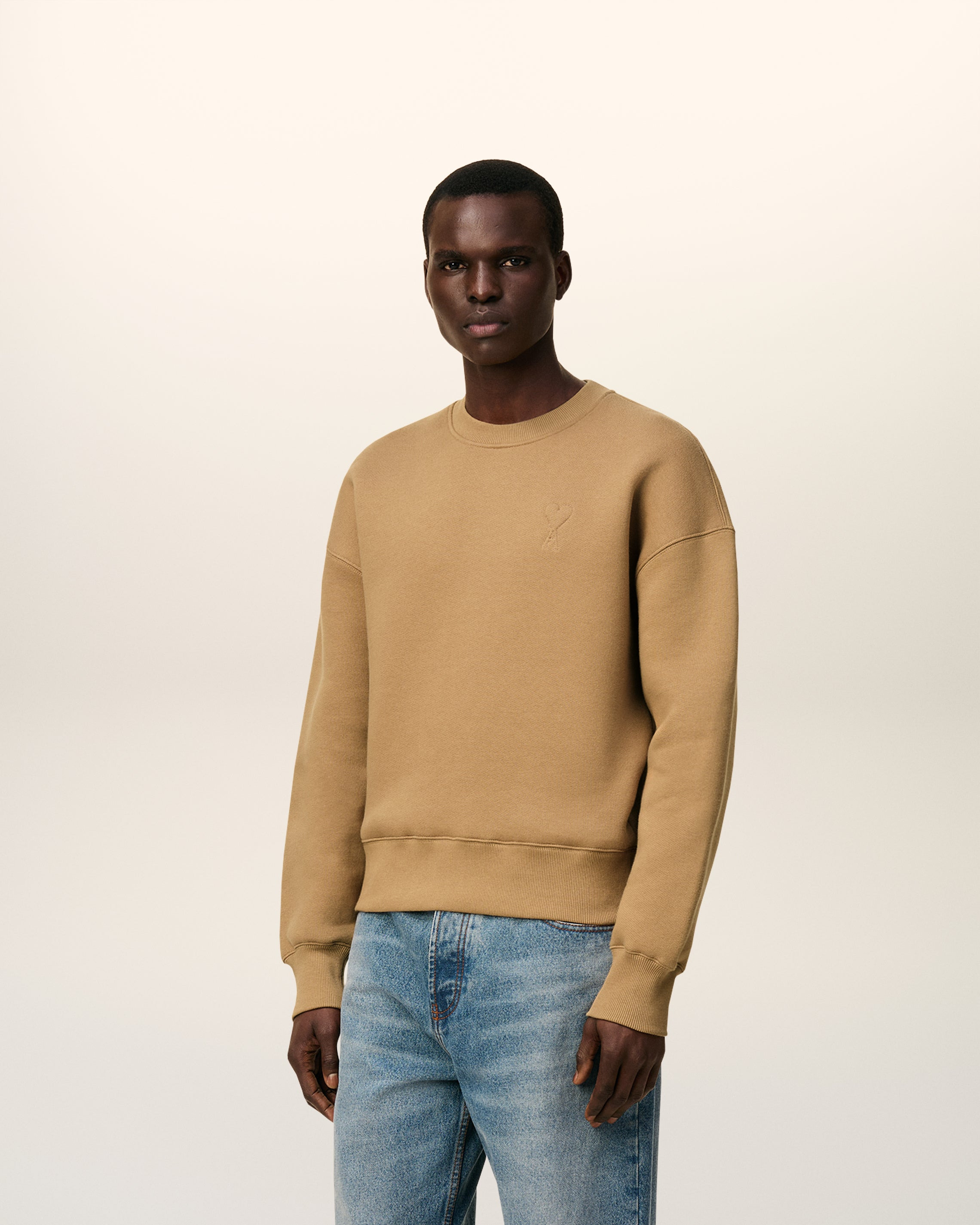 BROWN COTTON AMI DE COEUR SWEATSHIRT - 6