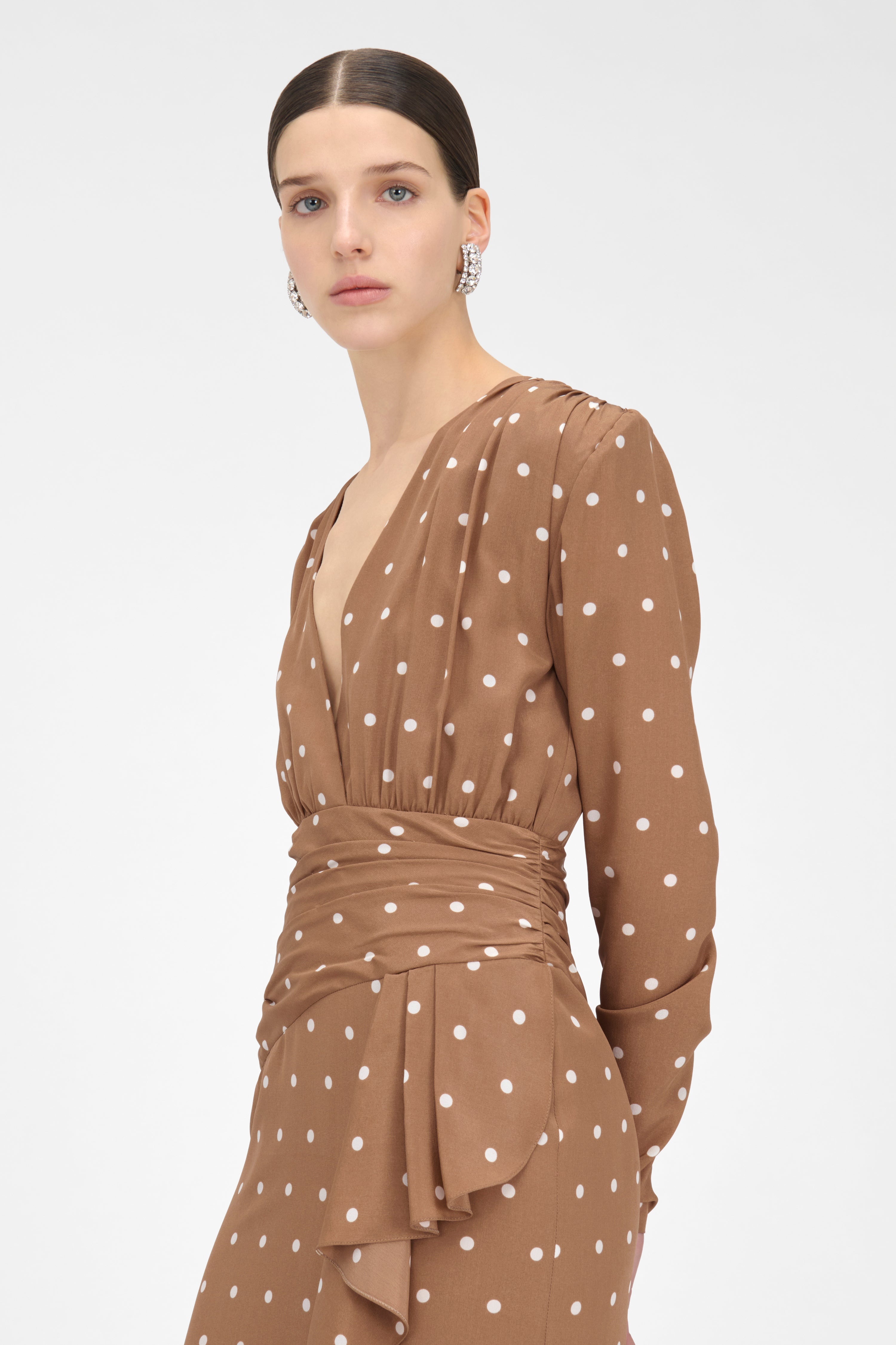 POLKA DOT DRESS WITH VOLANT - 5
