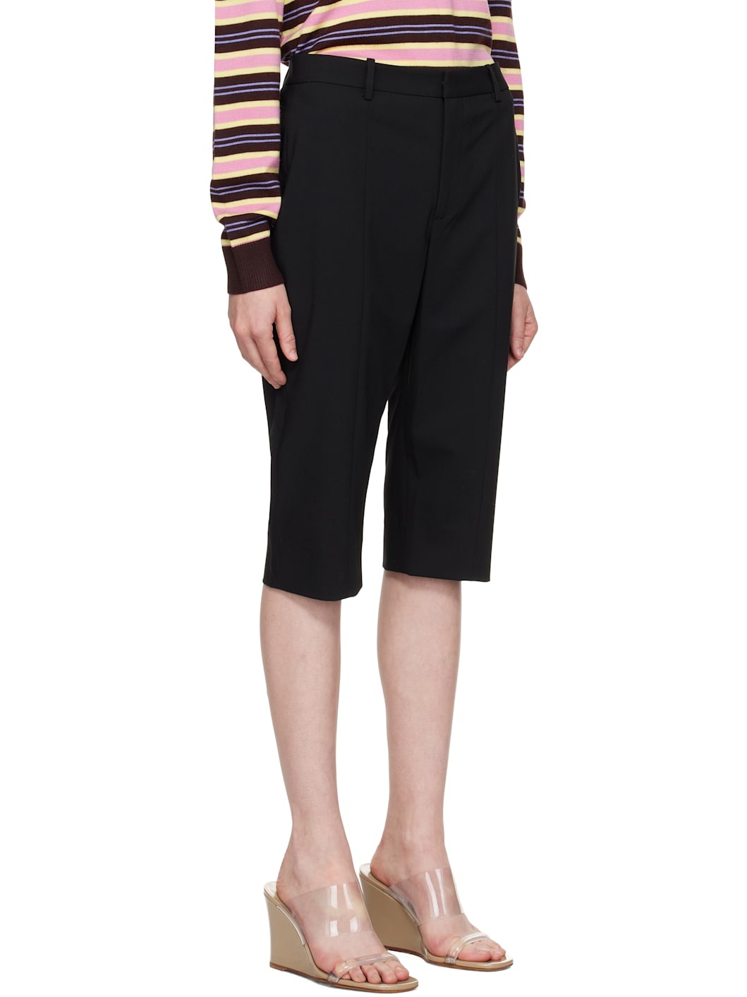 Black Melvin Capri Shorts - 2