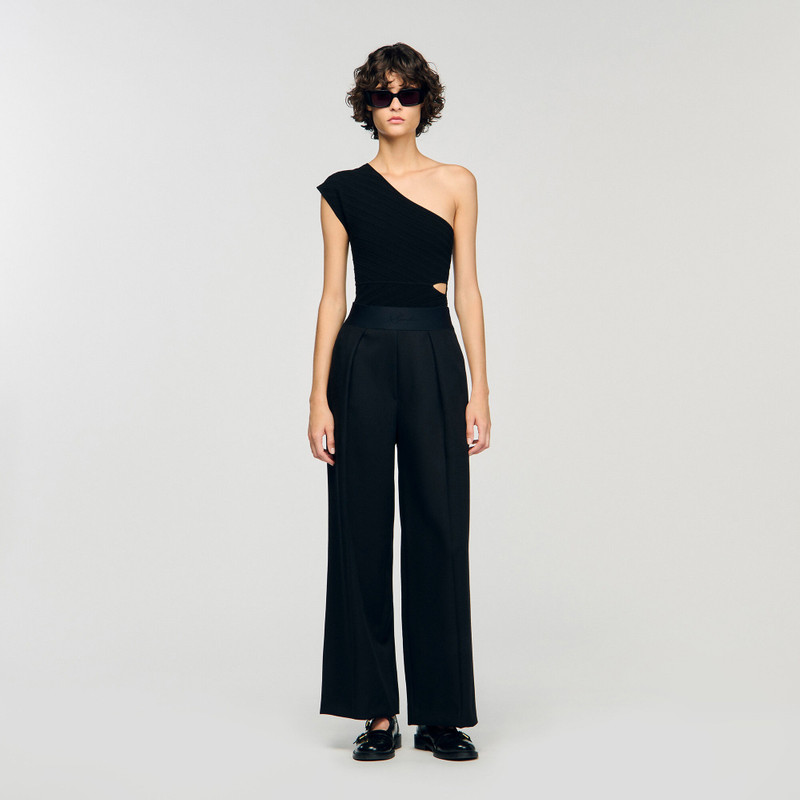 Sandro ASYMMETRIC KNIT BODYSUIT outlook