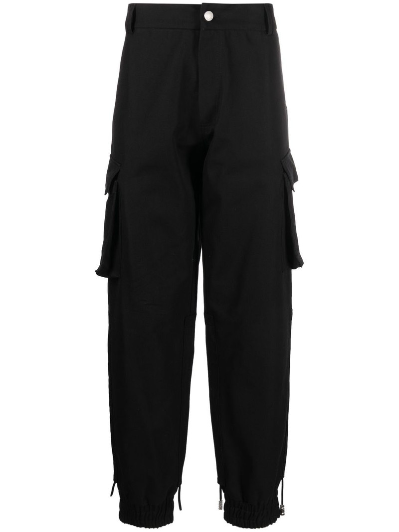 logo-patch cargo trousers 1