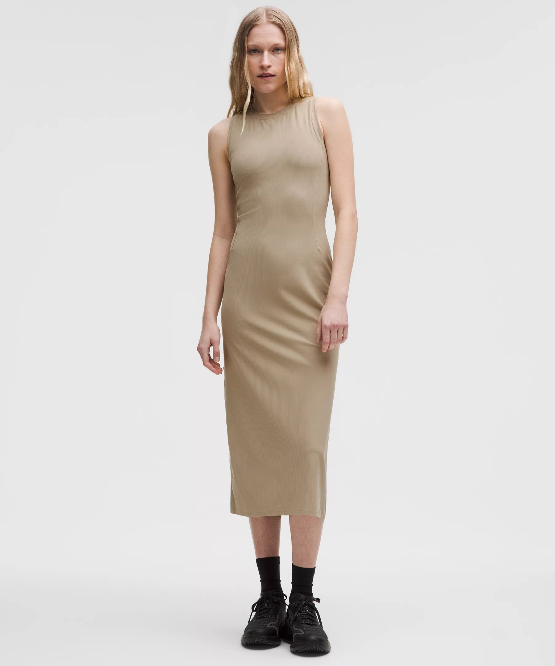 All Aligned Ribbed Midi Dress - 3