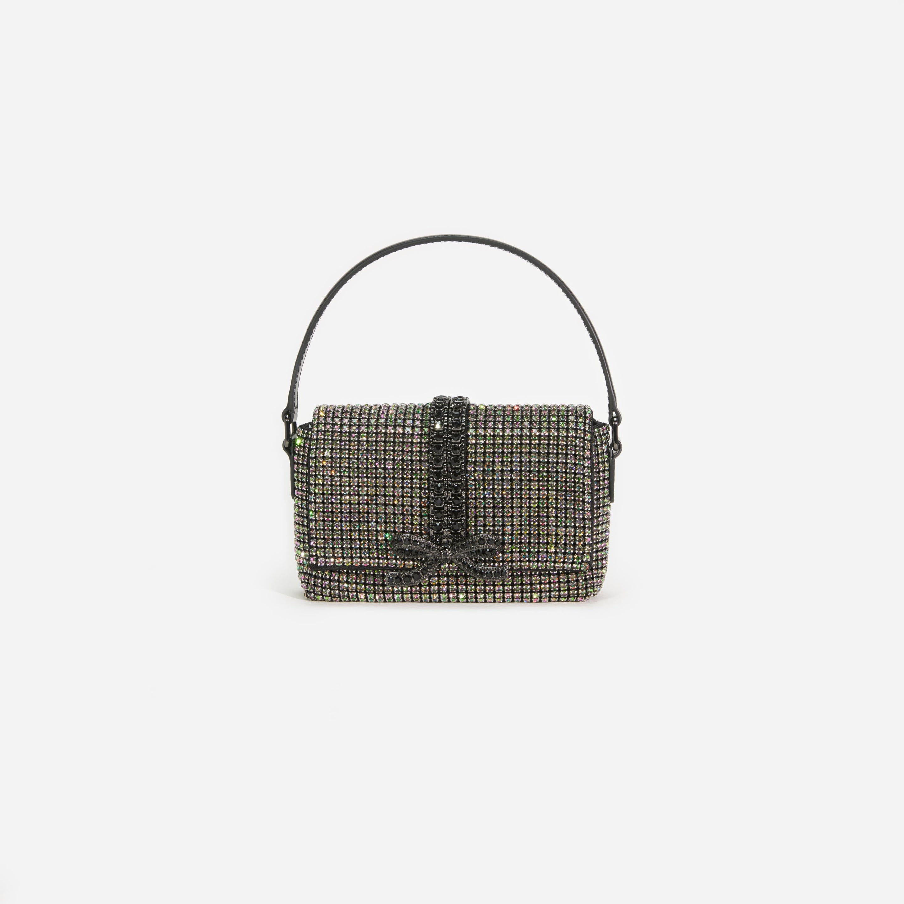 Multi Rhinestone Chainmail Micro Bag - 1