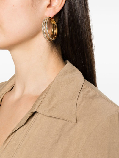 Amina Muaddi Vittoria crystal-embellished hoop earrings outlook