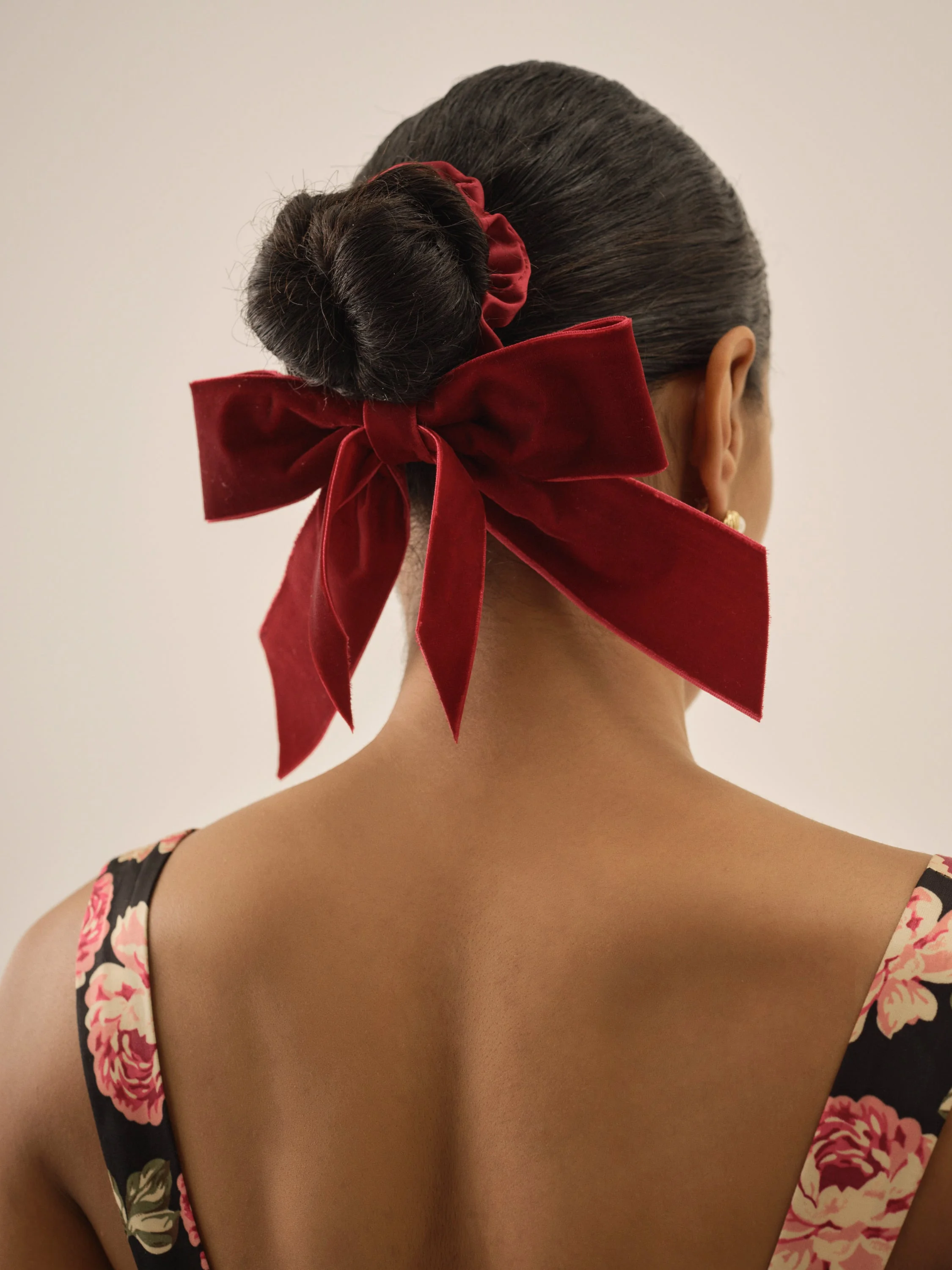 Clara Velvet Ribbon Bow - 1