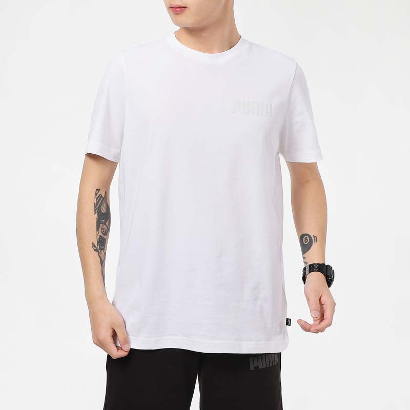 PUMA Printed Round Neck T-Shirt 'White' 845577-52 - 3